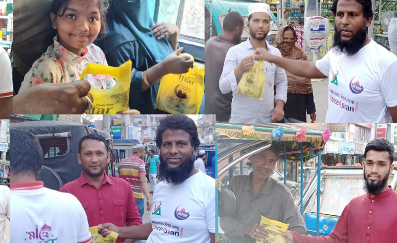 Mohammed Mujibur Rahman Milon is distributing Iftar (breakfast) for fasting Peoples Nawabganj Silvia Ships